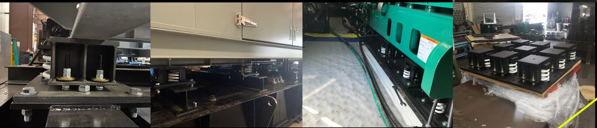 Close-up of SSI-Series isolator components and installation details